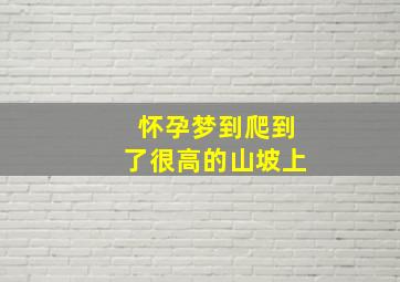 怀孕梦到爬到了很高的山坡上