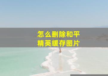 怎么删除和平精英缓存图片