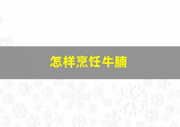 怎样烹饪牛腩