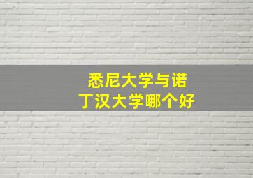 悉尼大学与诺丁汉大学哪个好