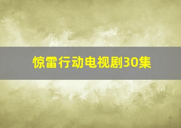 惊雷行动电视剧30集