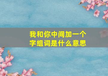 我和你中间加一个字组词是什么意思