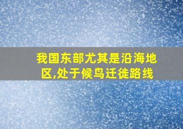 我国东部尤其是沿海地区,处于候鸟迁徙路线