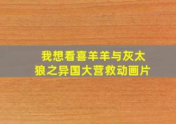 我想看喜羊羊与灰太狼之异国大营救动画片