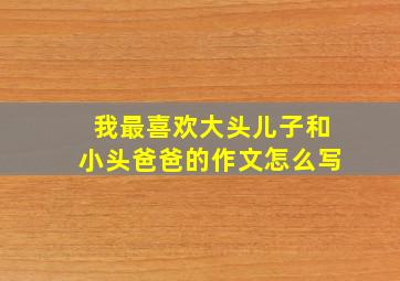 我最喜欢大头儿子和小头爸爸的作文怎么写