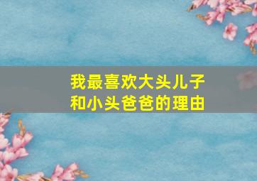 我最喜欢大头儿子和小头爸爸的理由