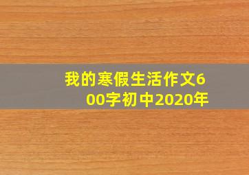 我的寒假生活作文600字初中2020年