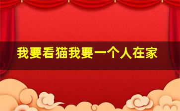 我要看猫我要一个人在家