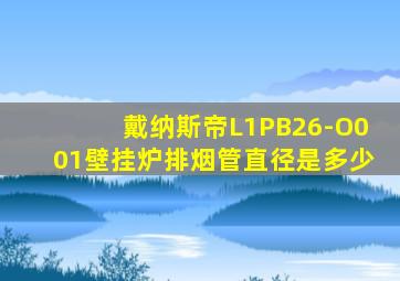 戴纳斯帝L1PB26-O001壁挂炉排烟管直径是多少