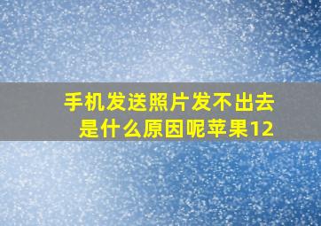 手机发送照片发不出去是什么原因呢苹果12