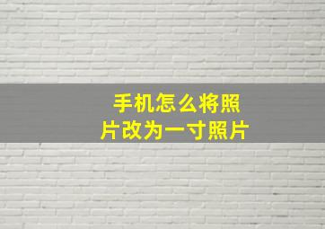 手机怎么将照片改为一寸照片