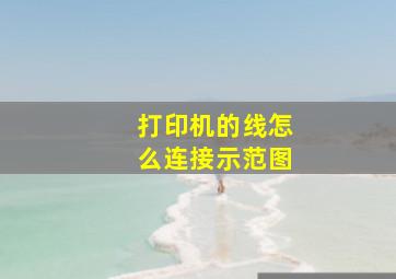 打印机的线怎么连接示范图