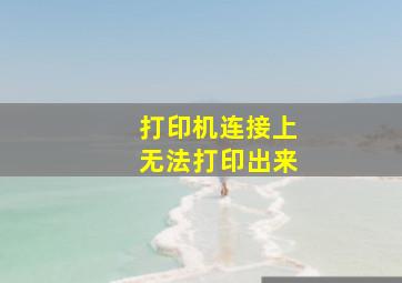 打印机连接上无法打印出来