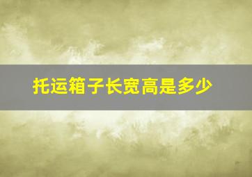 托运箱子长宽高是多少