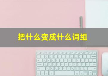 把什么变成什么词组