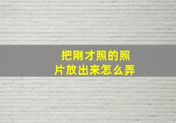 把刚才照的照片放出来怎么弄