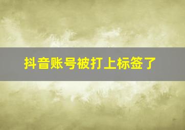 抖音账号被打上标签了