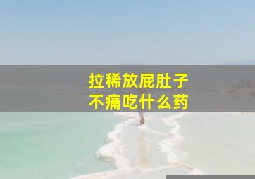 拉稀放屁肚子不痛吃什么药