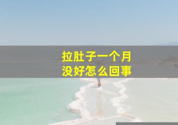 拉肚子一个月没好怎么回事