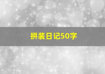 拼装日记50字