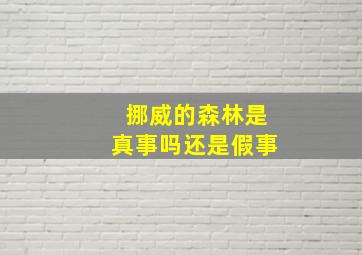 挪威的森林是真事吗还是假事