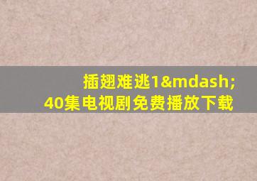 插翅难逃1—40集电视剧免费播放下载