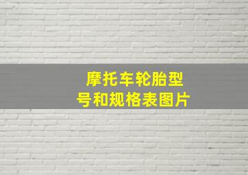 摩托车轮胎型号和规格表图片