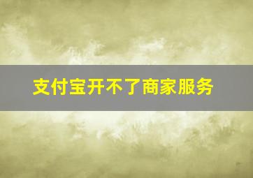 支付宝开不了商家服务