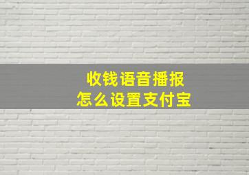 收钱语音播报怎么设置支付宝