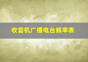 收音机广播电台频率表