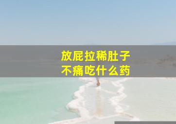 放屁拉稀肚子不痛吃什么药