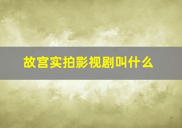 故宫实拍影视剧叫什么