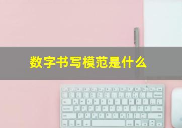 数字书写模范是什么