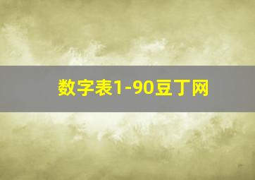 数字表1-90豆丁网