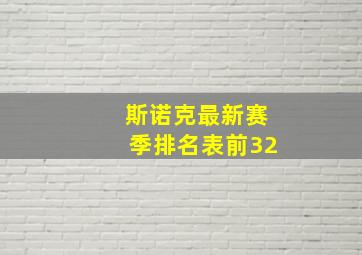 斯诺克最新赛季排名表前32