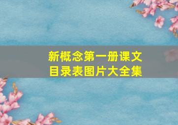 新概念第一册课文目录表图片大全集