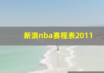 新浪nba赛程表2011