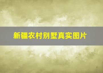 新疆农村别墅真实图片