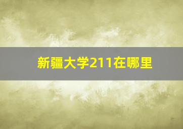 新疆大学211在哪里