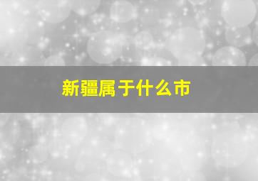 新疆属于什么市