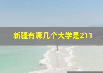 新疆有哪几个大学是211