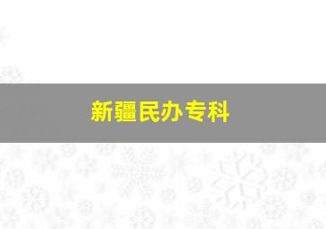 新疆民办专科