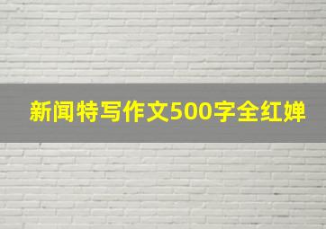 新闻特写作文500字全红婵