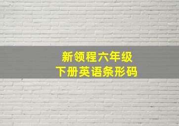 新领程六年级下册英语条形码