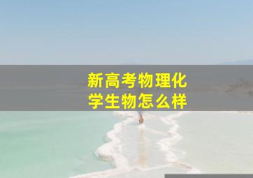 新高考物理化学生物怎么样