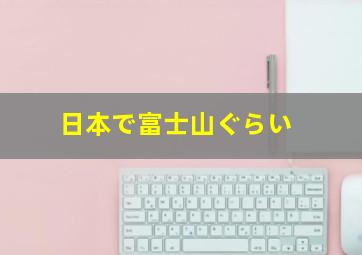 日本で富士山ぐらい