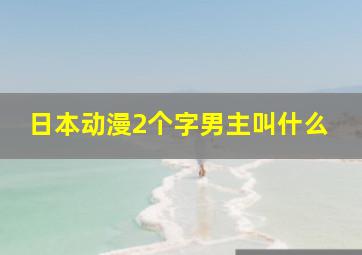 日本动漫2个字男主叫什么