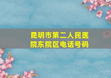 昆明市第二人民医院东院区电话号码