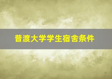 普渡大学学生宿舍条件