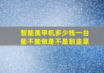 智能美甲机多少钱一台能不能做是不是割韭菜